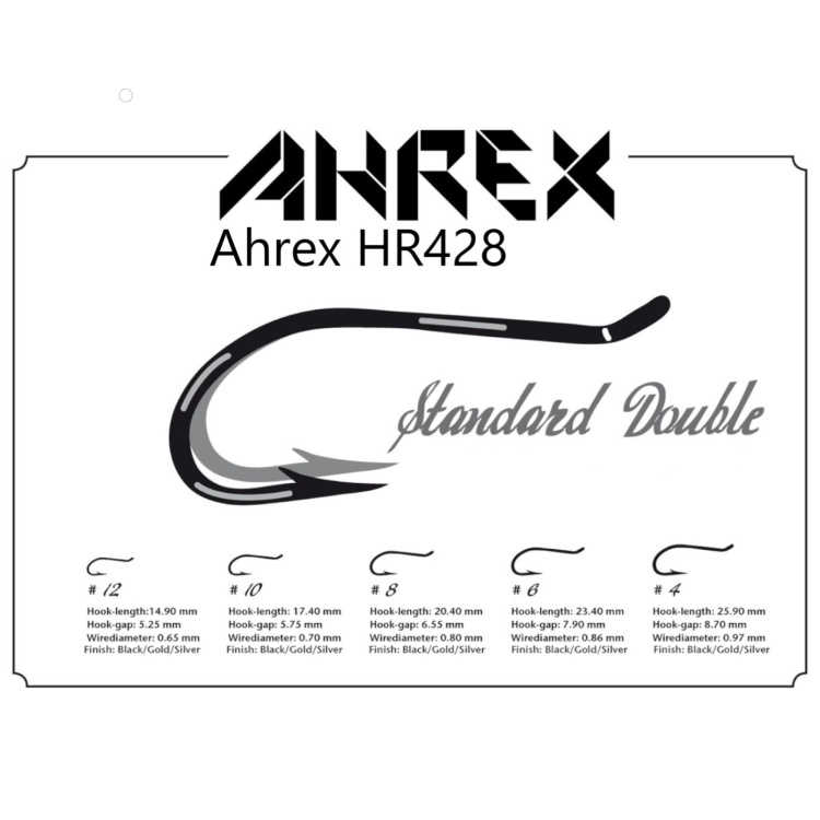 Ahrex Hr428 Double #10 Fly Tying Hooks Short shanked Double